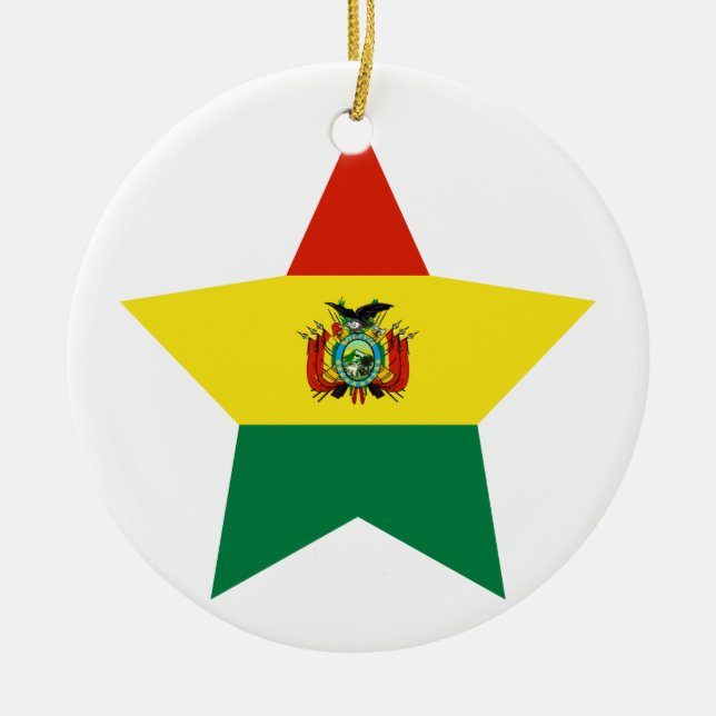 Adorno De Cerámica Estrella de Bolivia (Frente)
