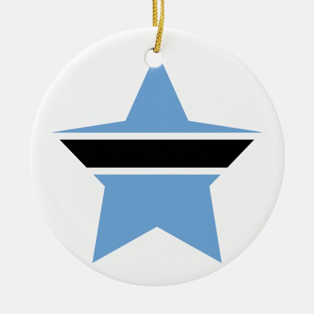 Adorno De Cerámica Estrella de Botswana (Frente)