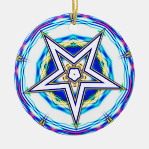 Adorno De Cerámica Estrella de cinco puntas