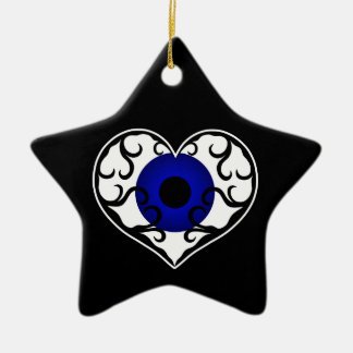 Adorno De Cerámica Estrella de corazón ocular
