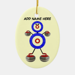 Adorno De Cerámica Estrella de curling personalizada
