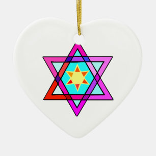 Adorno De Cerámica Estrella de David