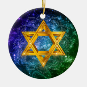 Adorno De Cerámica Estrella de David Galaxy - Magen David