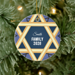 Adorno De Cerámica Estrella de David personalizada