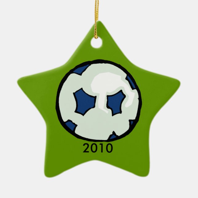 Adorno De Cerámica Estrella de fútbol 2010 (Frente)