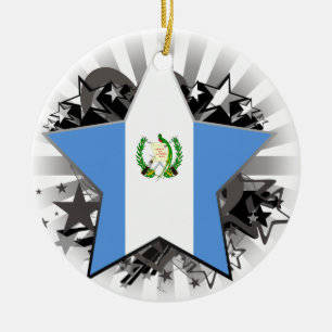 Adorno De Cerámica Estrella de Guatemala