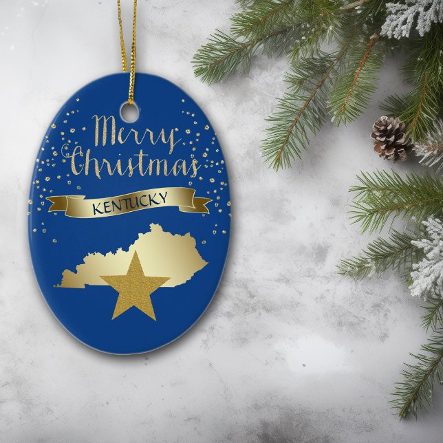 Adorno De Cerámica Estrella de Kentucky Blue Gold (Subido por el creador)