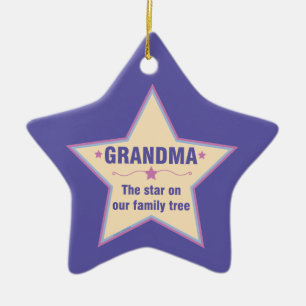 Adorno De Cerámica Estrella de la abuela