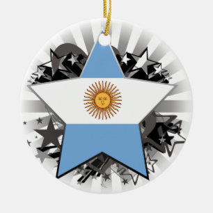 Adorno De Cerámica Estrella de la Argentina