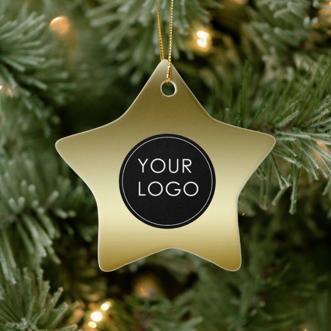 Adorno De Cerámica Estrella de la empresa Faux Gold (Árbol)