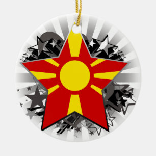 Adorno De Cerámica Estrella de Macedonia