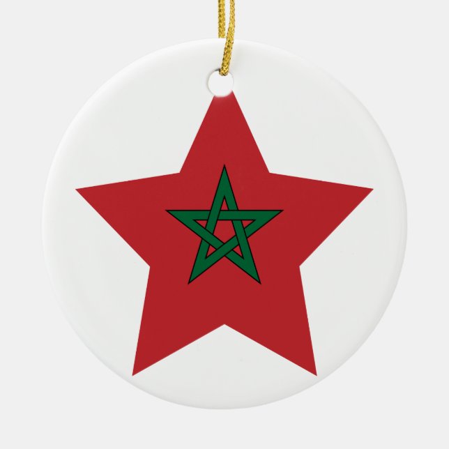 Adorno De Cerámica Estrella de Marruecos (Frente)