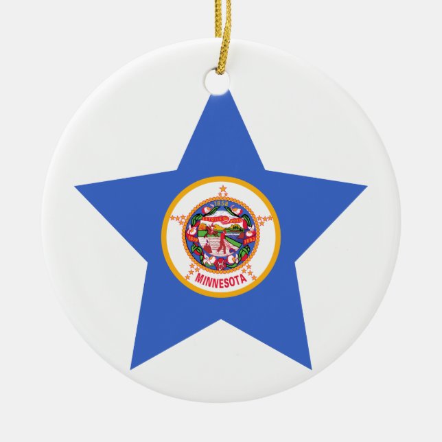 Adorno De Cerámica Estrella de Minnesota (Frente)