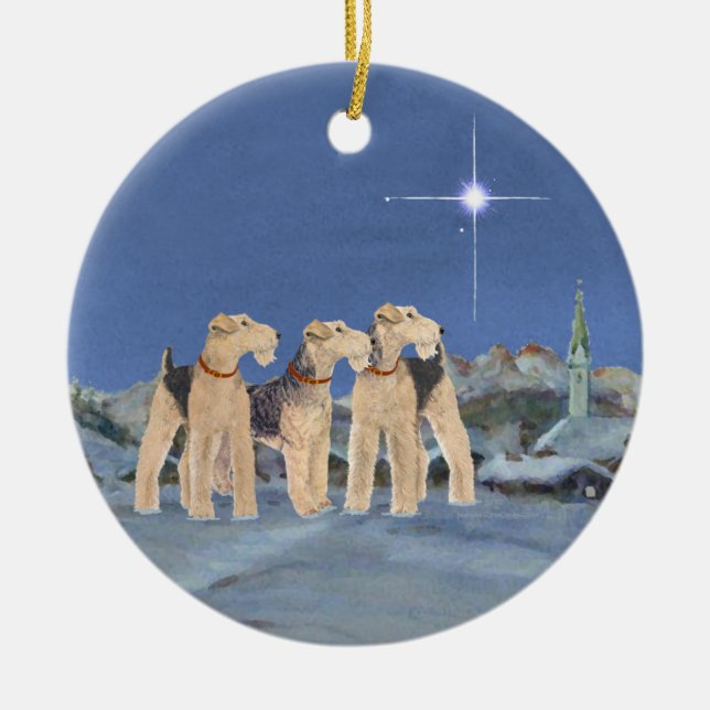 Adorno De Cerámica Estrella de Navidad (Frente)