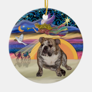 Adorno De Cerámica Estrella de Navidad - Bulldog inglés 2