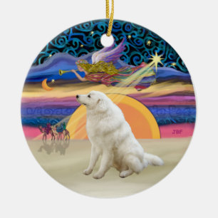 Adorno De Cerámica Estrella de Navidad - Kuvasz #2
