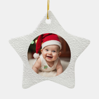 Adorno De Cerámica Estrella de Navidad personalizable para el primer