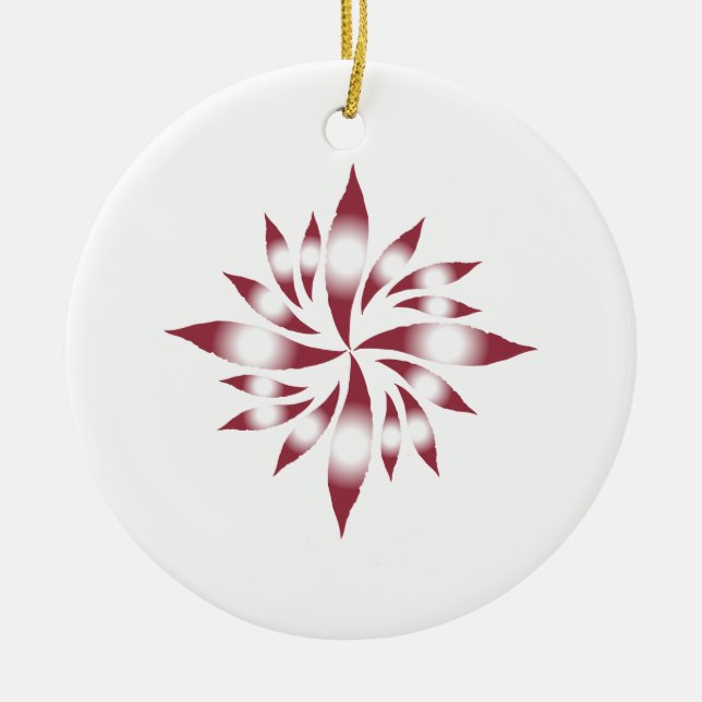 Adorno De Cerámica Estrella de Navidades internos #11 (Frente)