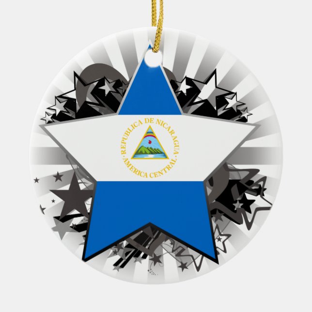 Adorno De Cerámica Estrella de Nicaragua (Frente)