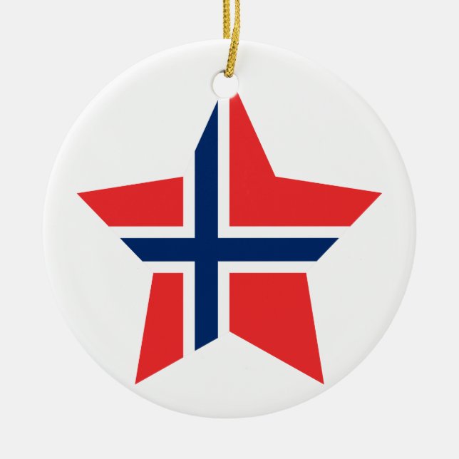 Adorno De Cerámica Estrella de Noruega (Frente)