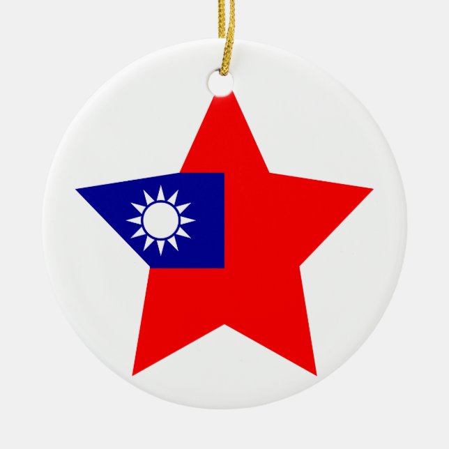 Adorno De Cerámica Estrella de Taiwán (Frente)