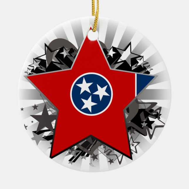 Adorno De Cerámica Estrella de Tennessee (Frente)