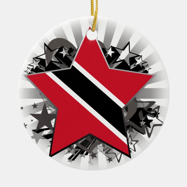 Adorno De Cerámica Estrella de Trinidad and Tobago (Frente)