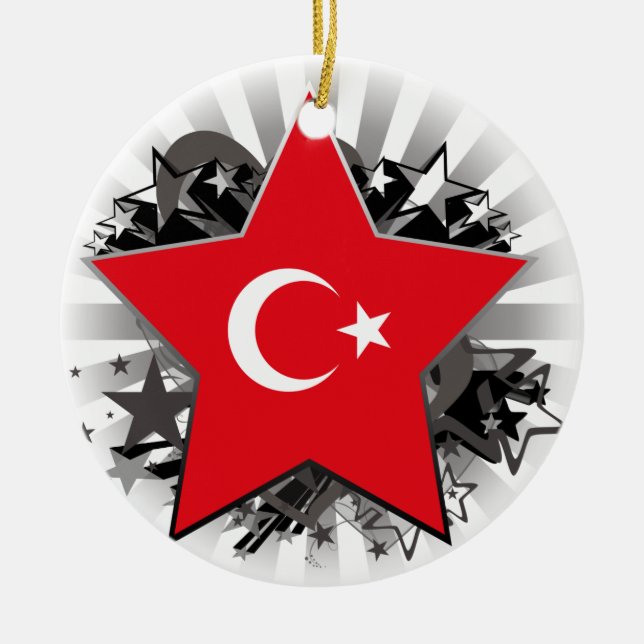 Adorno De Cerámica Estrella de Turquía (Frente)