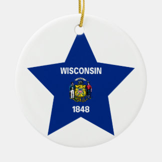Adorno De Cerámica Estrella de Wisconsin