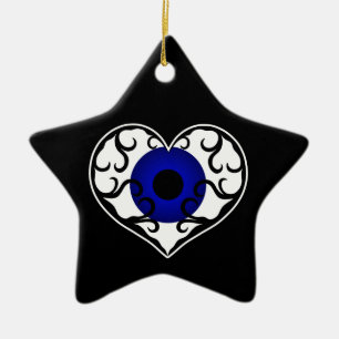 Adorno De Cerámica Estrella del corazón del ojo