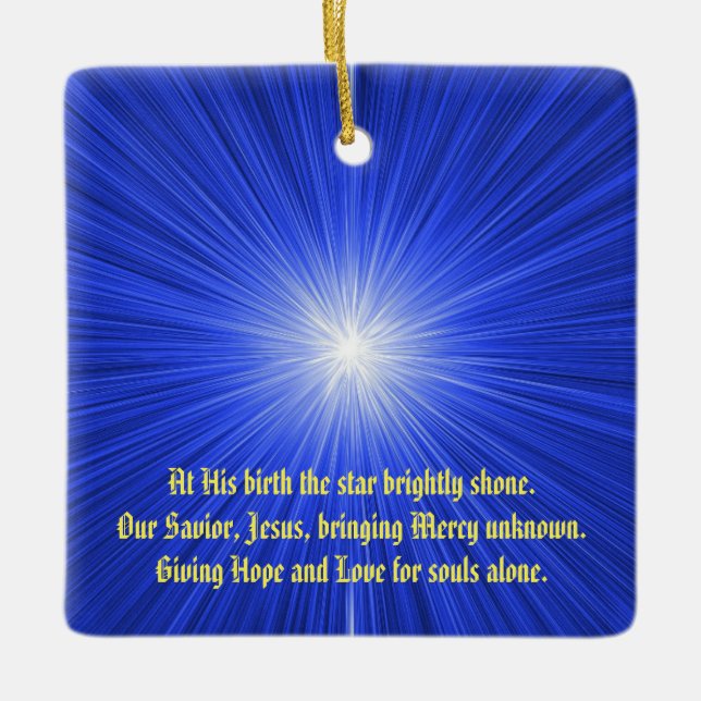 Adorno De Cerámica Estrella del navidad (Anverso)