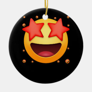 Adorno De Cerámica Estrella emoticono Estrella Struck Star Ojos Sonri