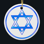 Adorno De Cerámica Estrella judía de David Ornament<br><div class="desc">Estrella judía de David Ornament</div>