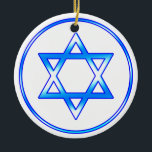Adorno De Cerámica Estrella judía de David Ornament<br><div class="desc">Estrella judía de David Ornament</div>