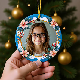 Adorno De Cerámica Estrella más dulce de Navidad con memorial a 2 car