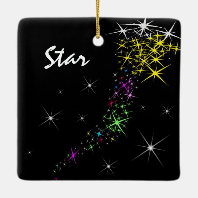 Adorno De Cerámica Estrella navidad (Reverso)