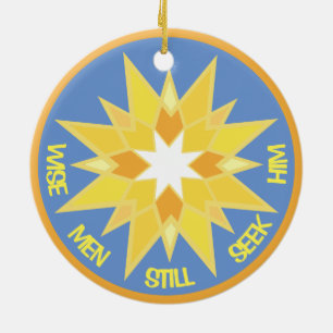 Adorno De Cerámica Estrella navidad