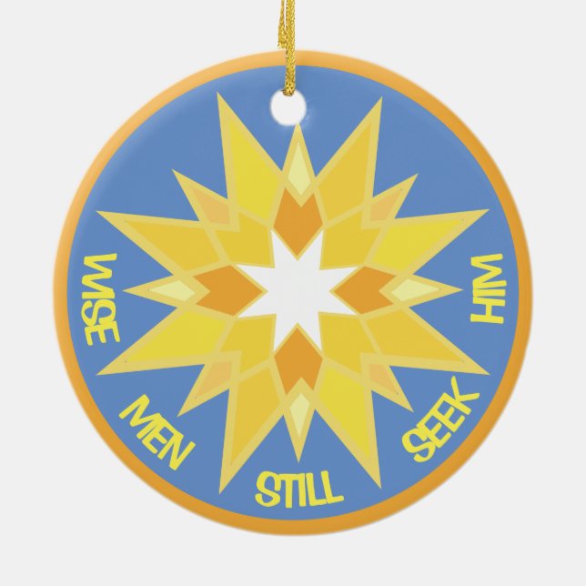 Adorno De Cerámica Estrella navidad (Atrás)