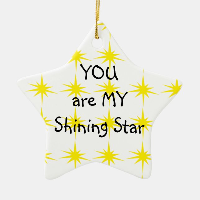 ADORNO DE CERÁMICA ESTRELLA ORNAMENTAL - ERES MI ESTRELLA REVELANTE (Frente)