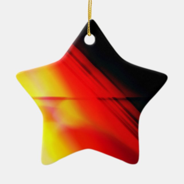 Adorno De Cerámica Estrella para el árbol de Navidad (Frente)