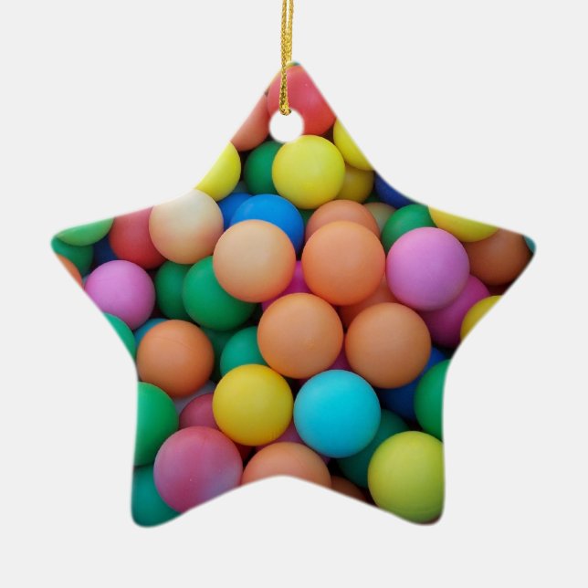 Adorno De Cerámica Estrella para el árbol de Navidad (Frente)