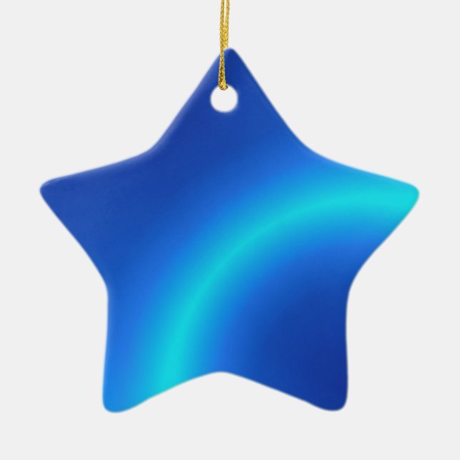 Adorno De Cerámica Estrella para el árbol de Navidad (Frente)