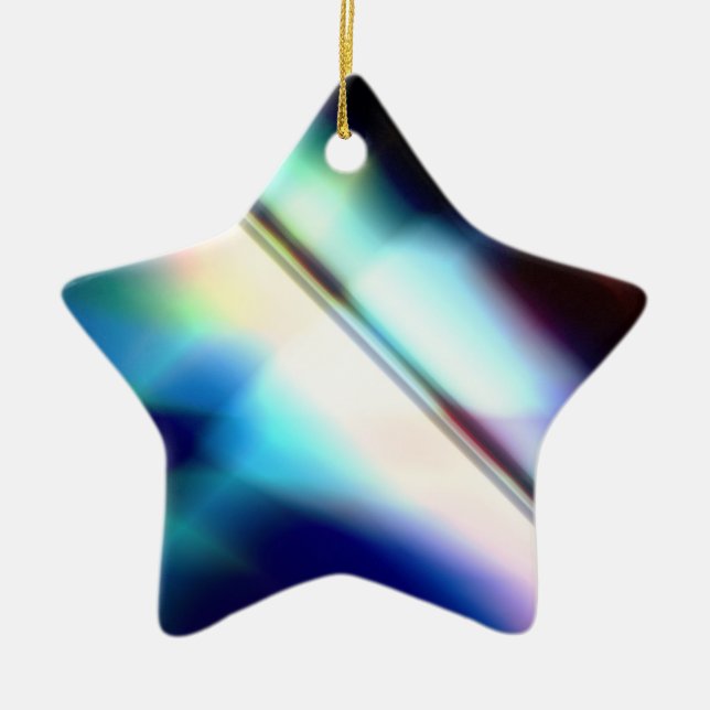 Adorno De Cerámica Estrella para el árbol de Navidad (Frente)