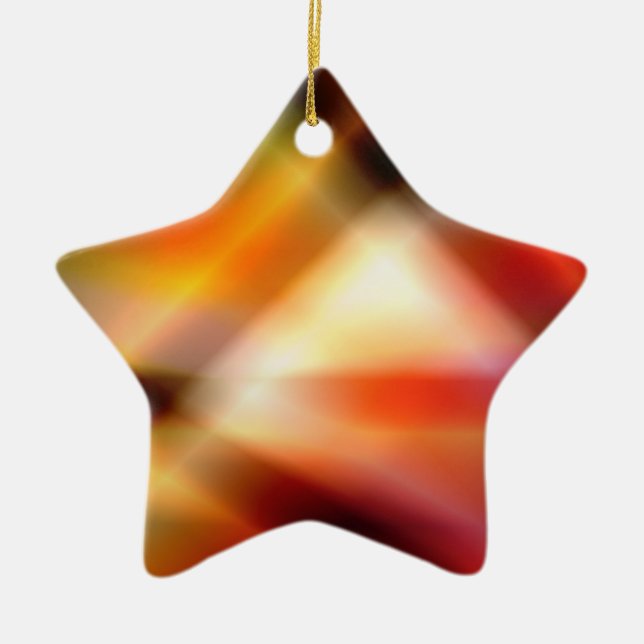 Adorno De Cerámica Estrella para el árbol de Navidad (Frente)
