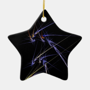 Adorno De Cerámica Estrella para el árbol de Navidad