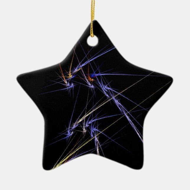 Adorno De Cerámica Estrella para el árbol de Navidad (Frente)