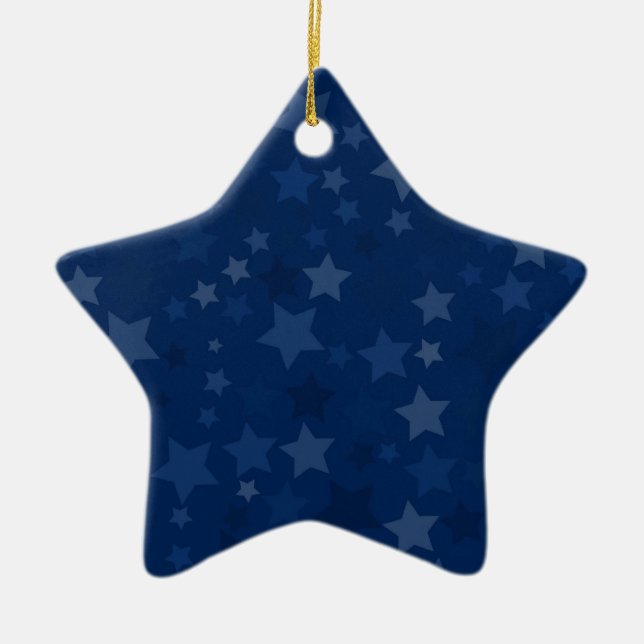 Adorno De Cerámica Estrella para el árbol de Navidad (Frente)