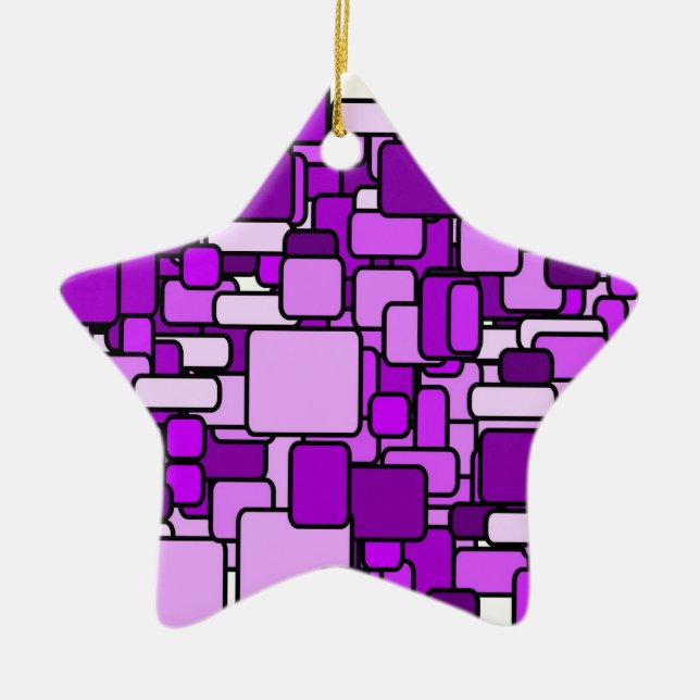 Adorno De Cerámica Estrella para el árbol de Navidad (Frente)