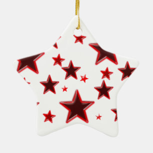 Adorno De Cerámica Estrella roja