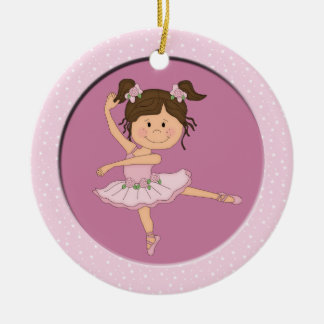 Adorno De Cerámica Estrella rosada linda del ballet de la bailarina 1